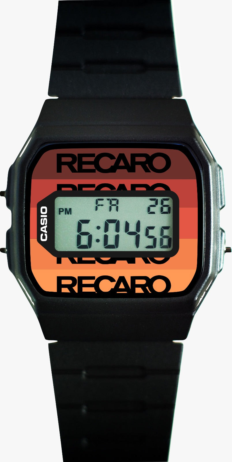 Custom Casio F91W - Custom watch face - Recaro Spectrum Tribute
